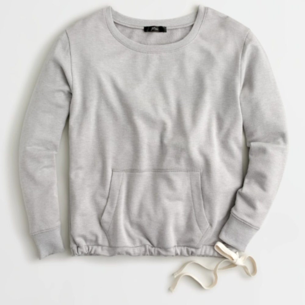 J. Crew Crewneck pocket sweatshirt in Cloud fleece